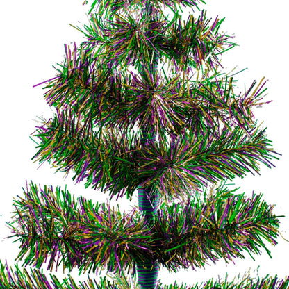 MARDI GRAS FIREWORK TINSEL CHRISTMAS TREE