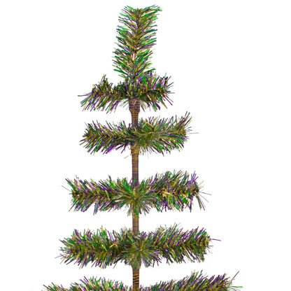 MARDI GRAS FIREWORK TINSEL CHRISTMAS TREE