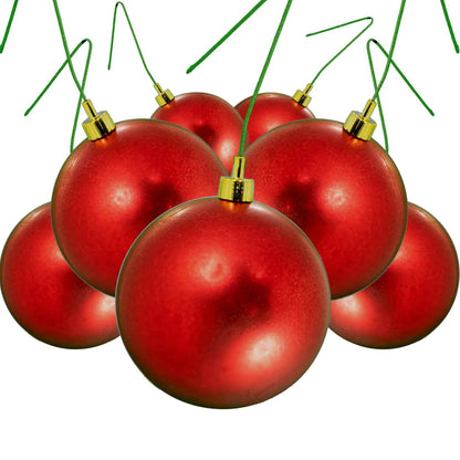 MATTE RED BALL ORNAMENTS