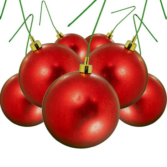 MATTE RED BALL ORNAMENTS
