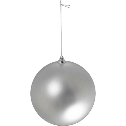 MATTE SILVER BALL ORNAMENTS