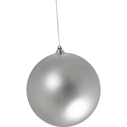 MATTE SILVER BALL ORNAMENTS