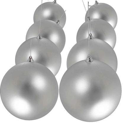 MATTE SILVER BALL ORNAMENTS