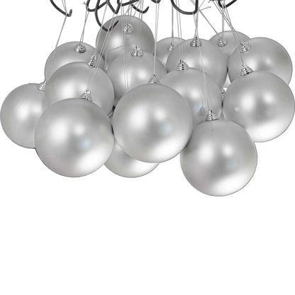 MATTE SILVER BALL ORNAMENTS