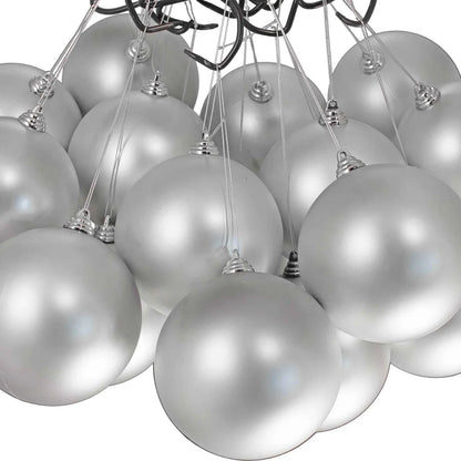 MATTE SILVER BALL ORNAMENTS