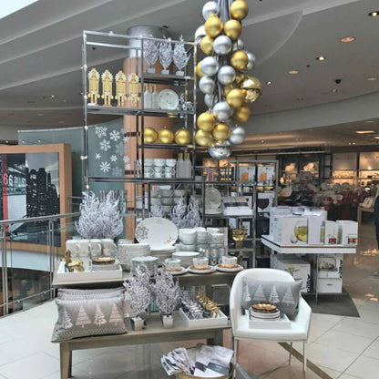 MATTE SILVER BALL ORNAMENTS
