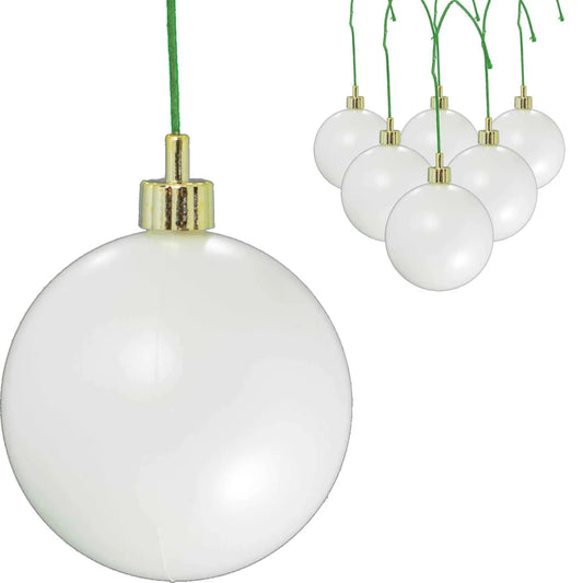 MATTE WHITE BALL ORNAMENTS