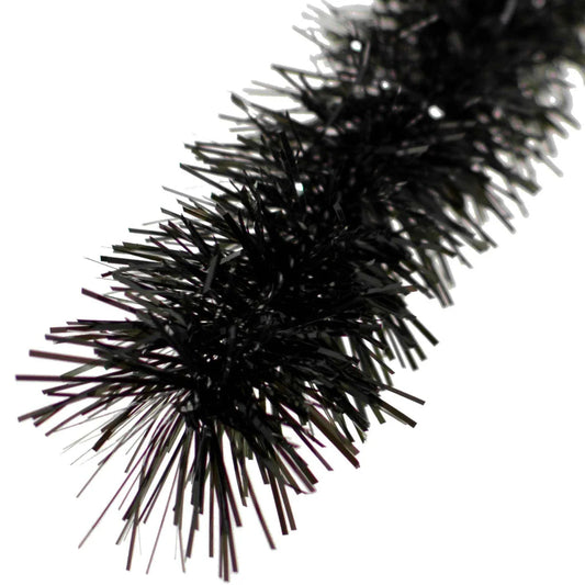 METALLIC BLACK TINSEL GARLAND