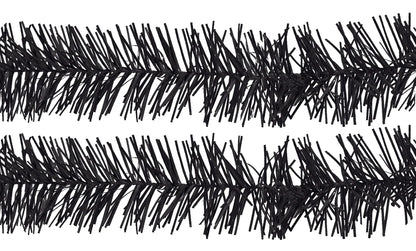 METALLIC BLACK TINSEL GARLAND