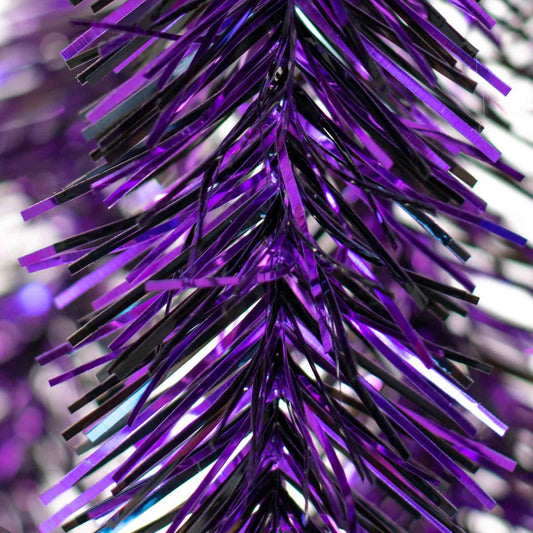METALLIC PURPLE & BLACK TINSEL GARLAND