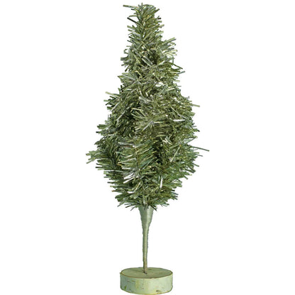 MINI ANTIQUE SILVER TINSEL CHRISTMAS TREE