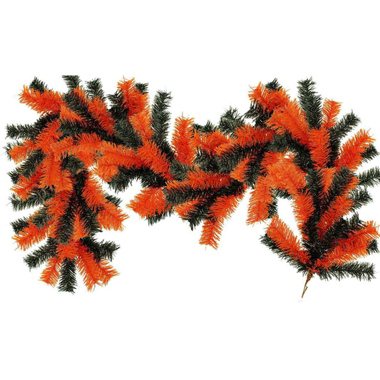 ORANGE & BLACK HALLOWEEN GARLAND