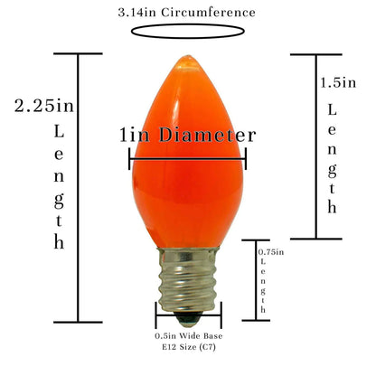 ORANGE SOLID LED LIGHT BULBS