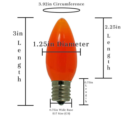 ORANGE SOLID LED LIGHT BULBS