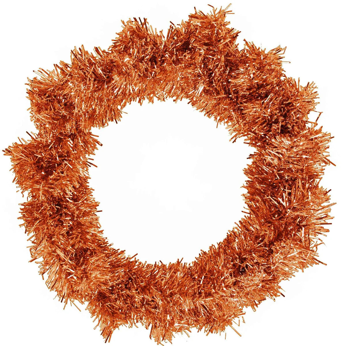ORANGE TINSEL HALLOWEEN WREATHS