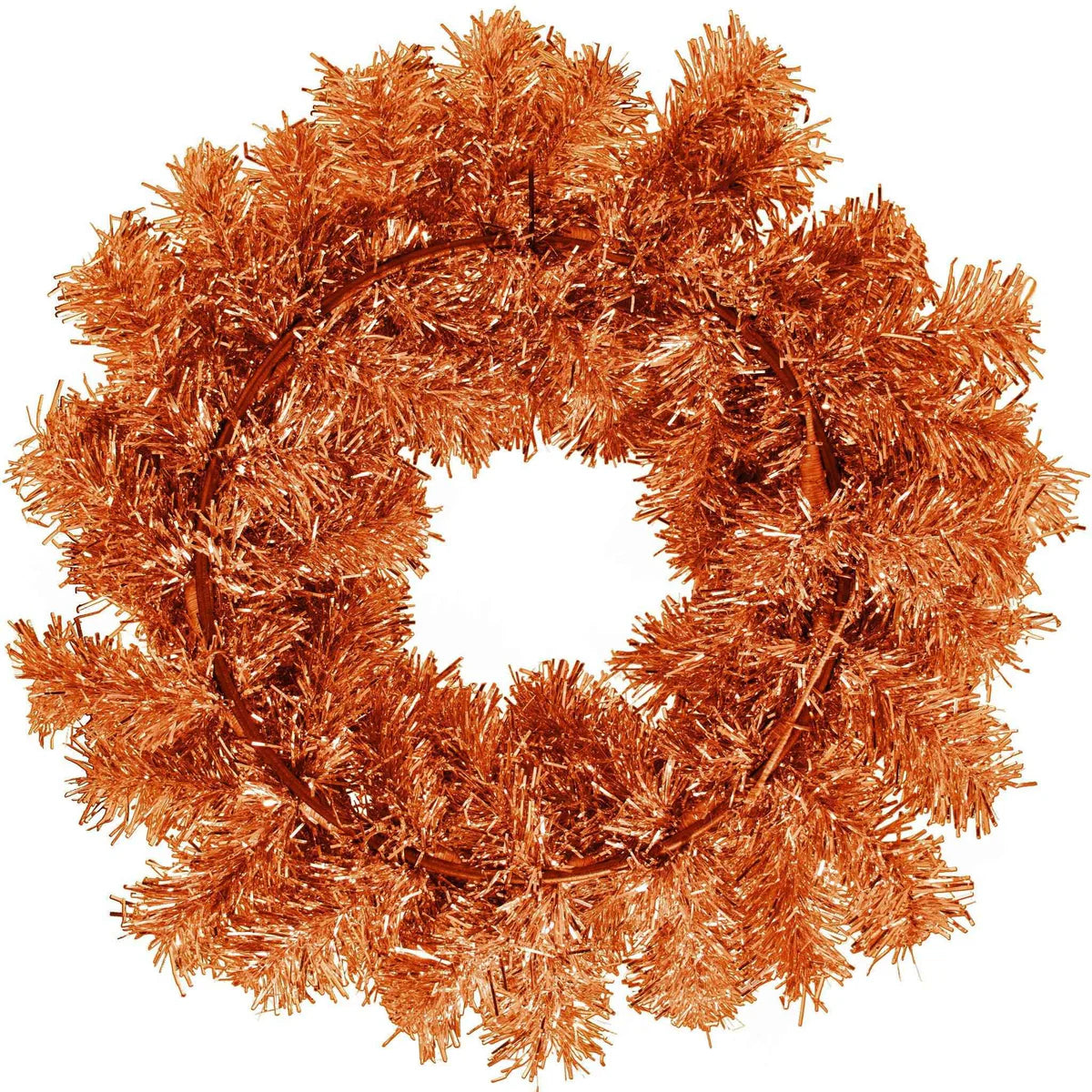 ORANGE TINSEL HALLOWEEN WREATHS