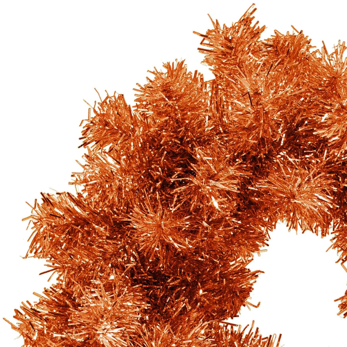 ORANGE TINSEL HALLOWEEN WREATHS