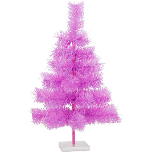PINK AND LAVENDER TINSEL CHRISTMAS TREE