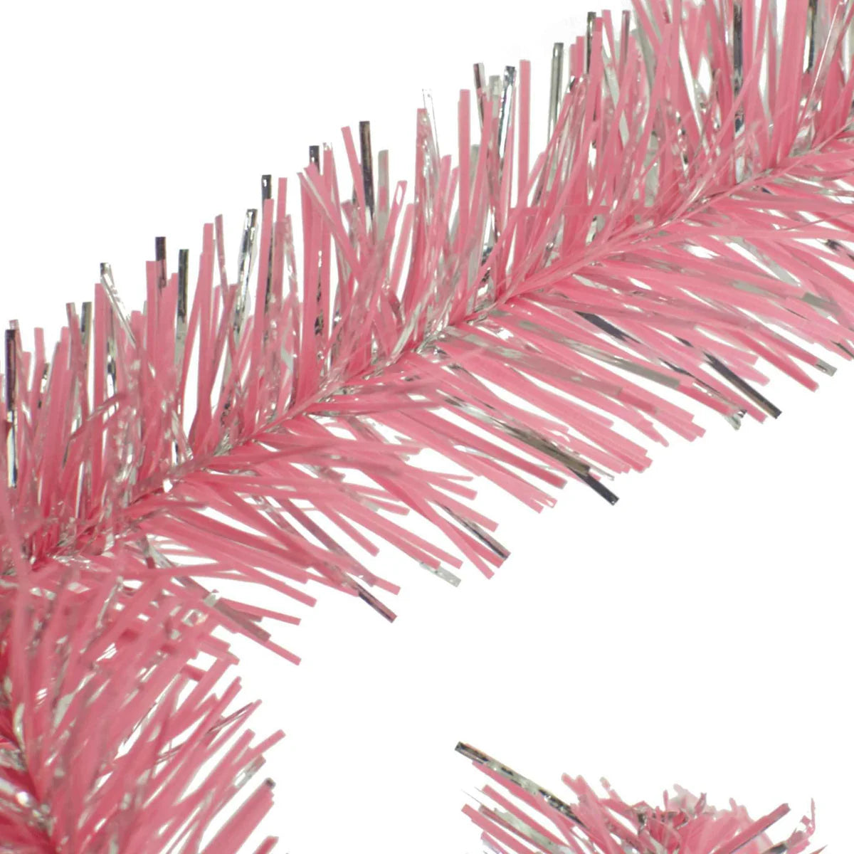 PINK & SILVER TINSEL GARLAND