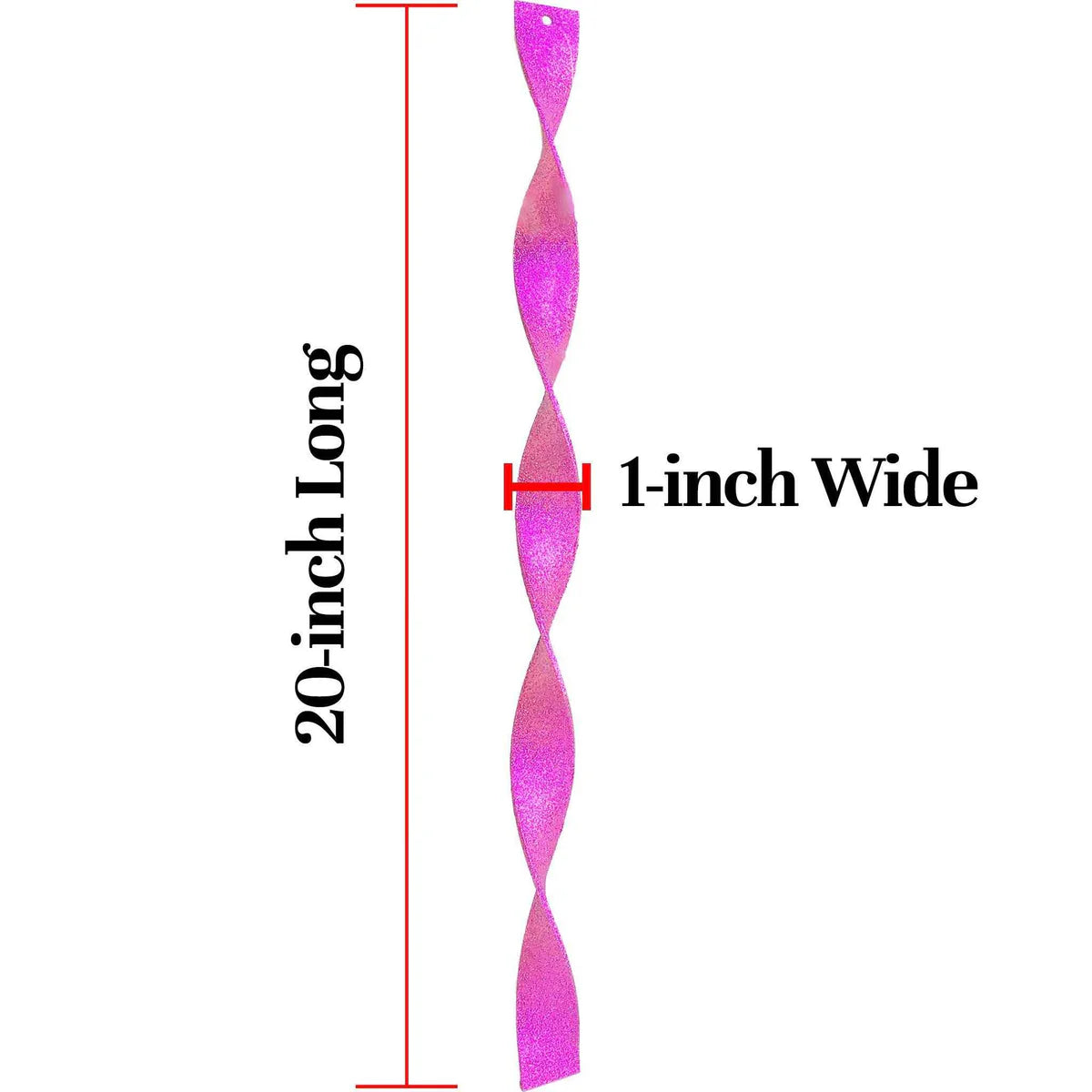 PINK GLITTER ICICLE FINIALS