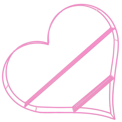 HEART-SHAPED FLOATING BOOKSHELF – BABY PINK