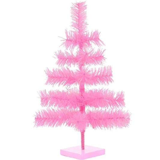 PINK TINSEL CHRISTMAS TREE