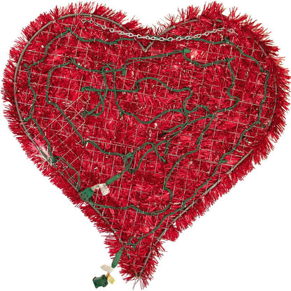 PRE-LIT VALENTINE'S DAY TINSEL HEARTS WITH LIGHTS