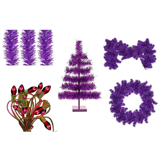 PURPLE CHRISTMAS DECORATION BUNDLE KIT