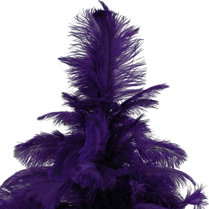 PURPLE OSTRICH FEATHER CHRISTMAS TREE
