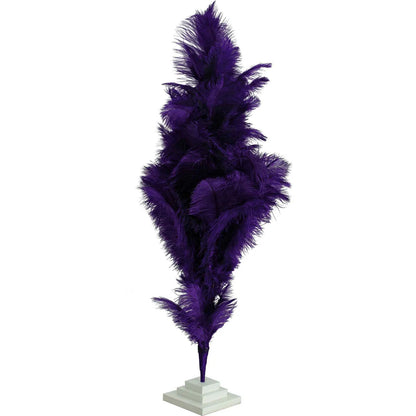 PURPLE OSTRICH FEATHER CHRISTMAS TREE