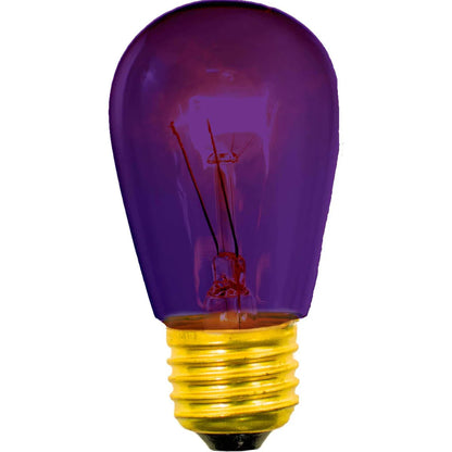 PURPLE S14 EDISON LIGHT BULBS