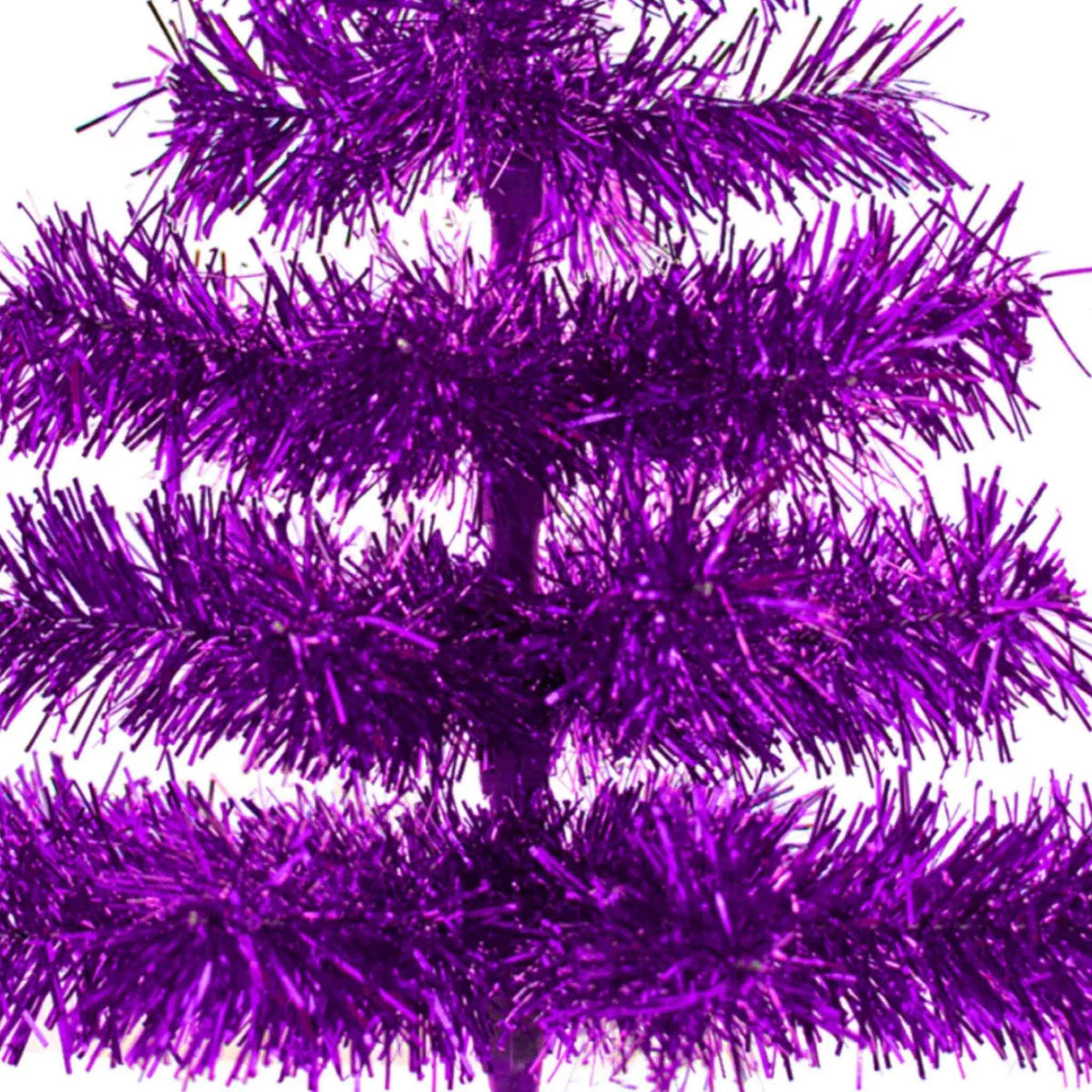 PURPLE TINSEL CHRISTMAS TREE