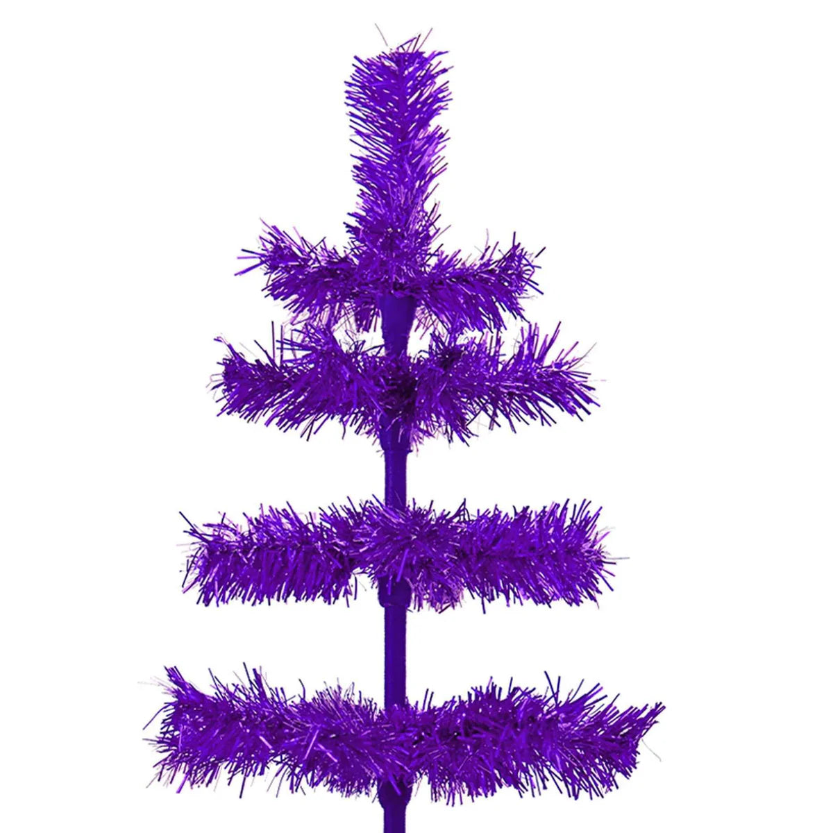 PURPLE TINSEL CHRISTMAS TREE