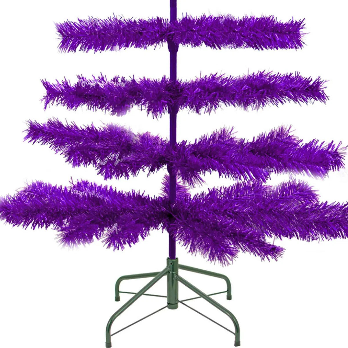 PURPLE TINSEL CHRISTMAS TREE