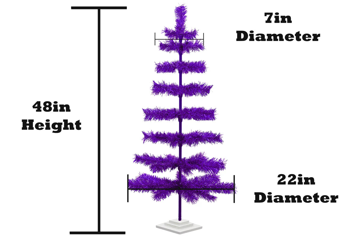 PURPLE TINSEL CHRISTMAS TREE