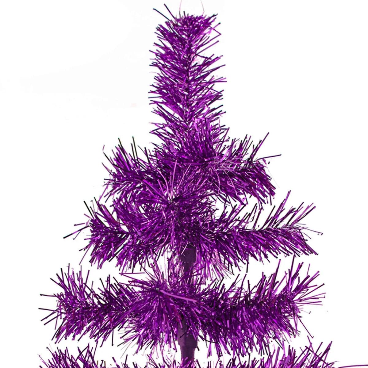 PURPLE TINSEL CHRISTMAS TREE