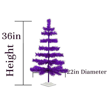 PURPLE TINSEL CHRISTMAS TREE