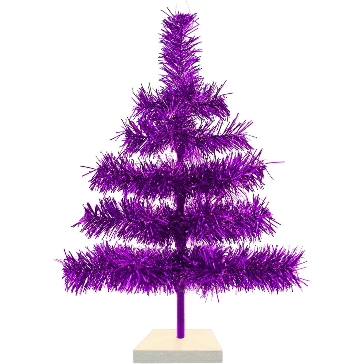 PURPLE TINSEL CHRISTMAS TREE