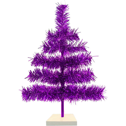 PURPLE TINSEL CHRISTMAS TREE
