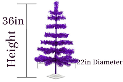 PURPLE TINSEL CHRISTMAS TREE