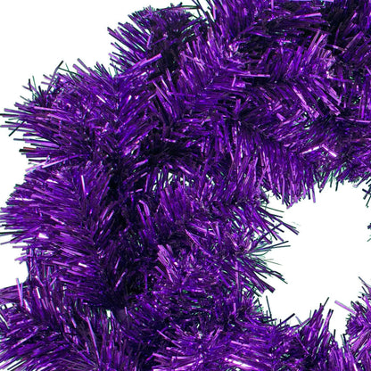 PURPLE TINSEL CHRISTMAS WREATHS