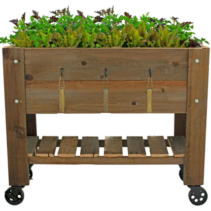 RAISED BED PLANTER BOX ON CASTERS