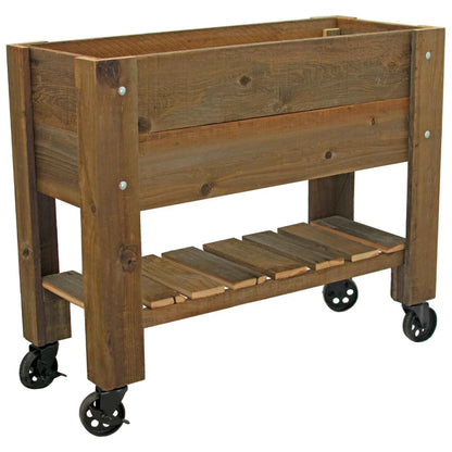 RAISED BED PLANTER BOX ON CASTERS