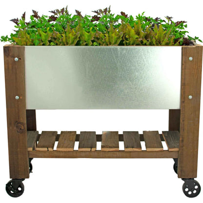 RAISED BED PLANTER BOX ON CASTERS