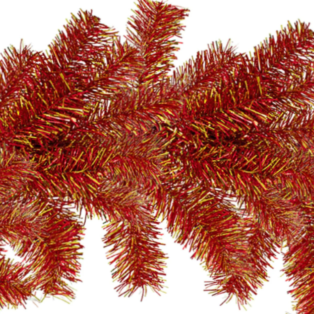 RED AND GOLD TINSEL CHRISTMAS WREATHS