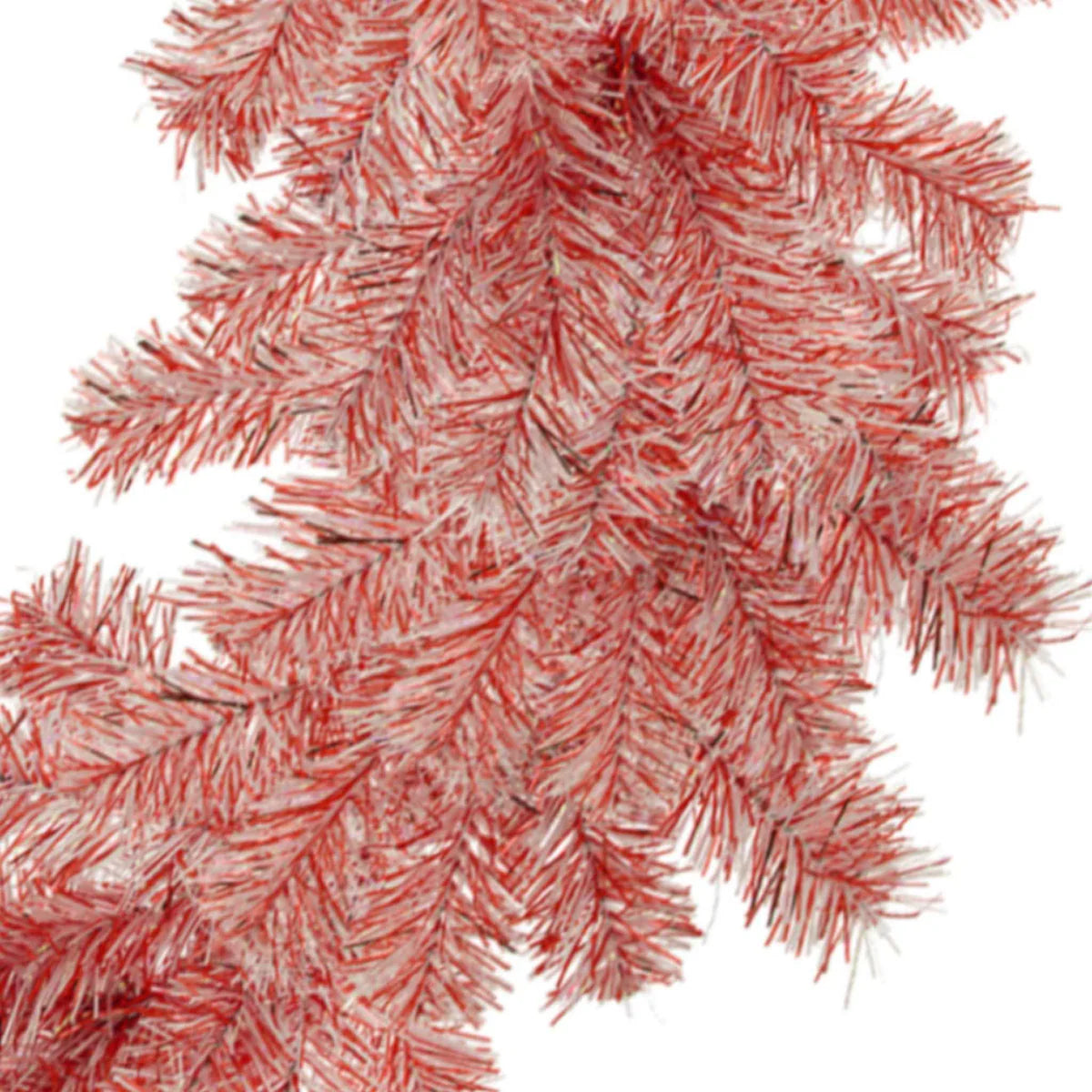 RED AND WHITE TINSEL CHRISTMAS WREATHS