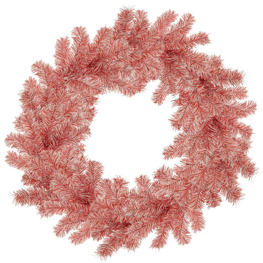 RED AND WHITE TINSEL CHRISTMAS WREATHS
