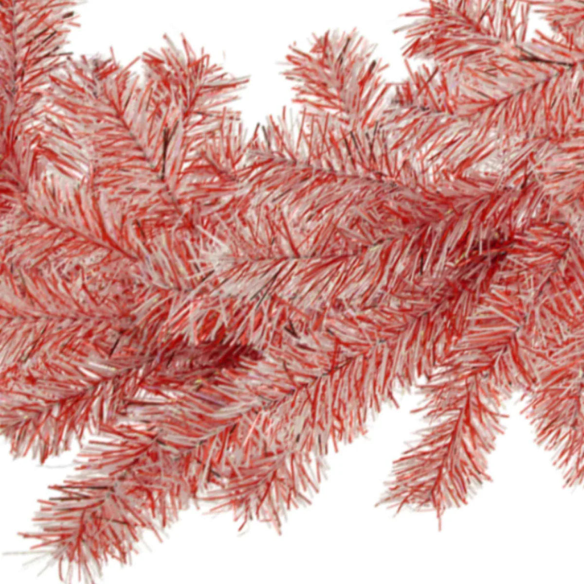 RED AND WHITE TINSEL CHRISTMAS WREATHS