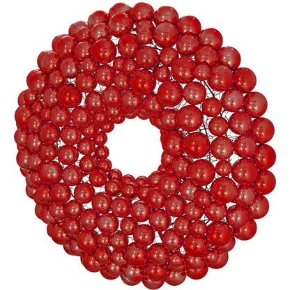 RED BALL ORNAMENT WREATH