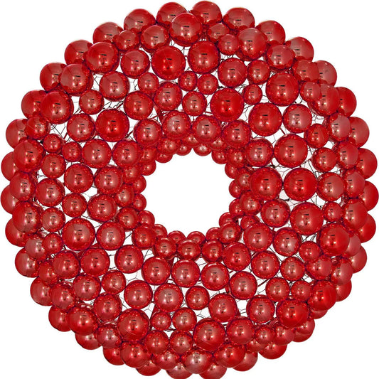RED BALL ORNAMENT WREATH